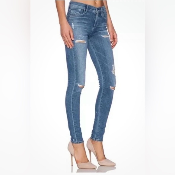 AGOLDE Size 26x27 Sophie High Rise Ripped Distressed Skinny Jeans - Picture 1 of 9